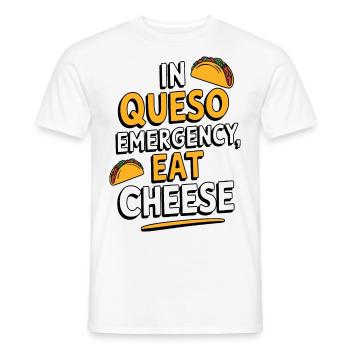 À Queso Emergency Manger du fromage Funny Food Lover - T-shirt homme - blanc - Devant - AI Model Male 178 dark (178cm)