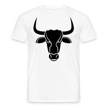Stier - Männer T-Shirt - Weiß - Vorne - AI Model Male 178 dark (178cm)