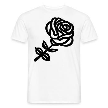 Pink Flower - Men's T-Shirt - white - Front - AI Model Male 178 dark (178cm)
