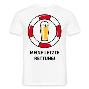 Meine Letzte Rettung! (Bier / Willibecher / POS) - Männer T-Shirt - Weiß - Vorne - AI Model Male 178 dark (178cm)