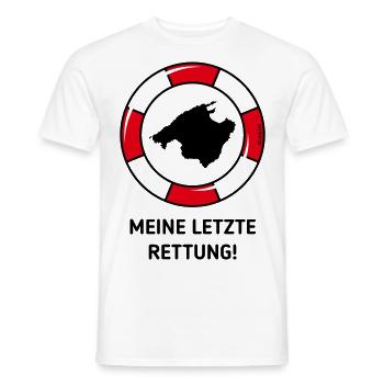 Meine Letzte Rettung! (Mallorca / Urlaub / POS 2C) - Männer T-Shirt - Weiß - Vorne - AI Model Male 178 dark (178cm)