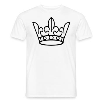 CROWN - Men's T-Shirt - white - Front - AI Model Male 178 dark (178cm)