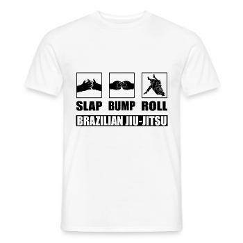 Slap Bump Roll Jiu-Jutsu Brésilien - T-shirt homme - blanc - Devant - AI Model Male 178 dark (178cm)