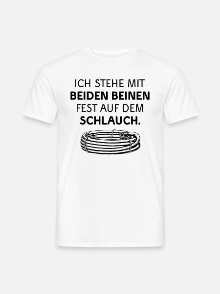 SCHLAUCH STEHEN LEBEN VERPEILT UNWISSEN GARTEN - Männer T-Shirt - Weiß