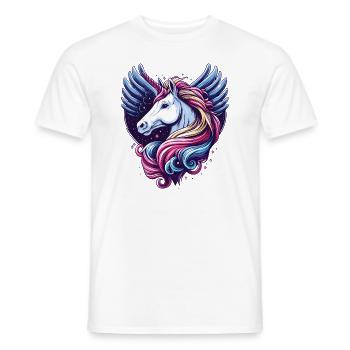 UNICORN FAIRY TALE PRINCESS CASTLE MAGIC CREATIVE - Men's T-Shirt - white - Front - AI Model Male 178 dark (178cm)