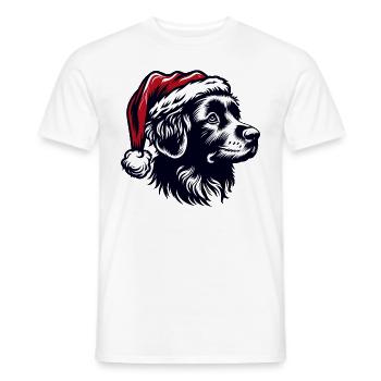 HUND FROHE WEIHNACHTEN FAMILIE HAUSTIER LIEBE HERZ - Männer T-Shirt - Weiß - Vorne - AI Model Male 178 dark (178cm)