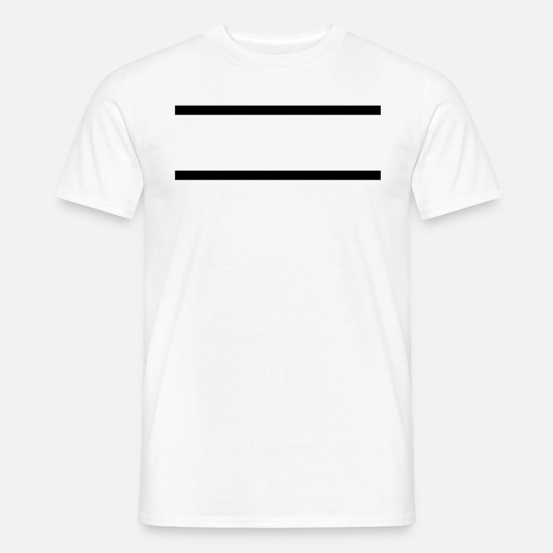 Strich - Linie - Männer T-Shirt - Weiß