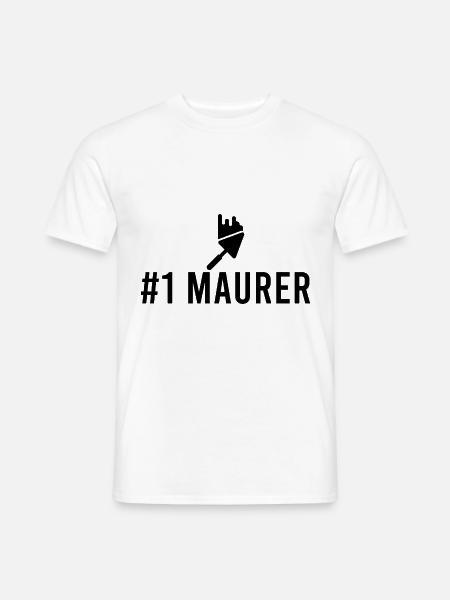 Maurer - Männer T-Shirt - Weiß
