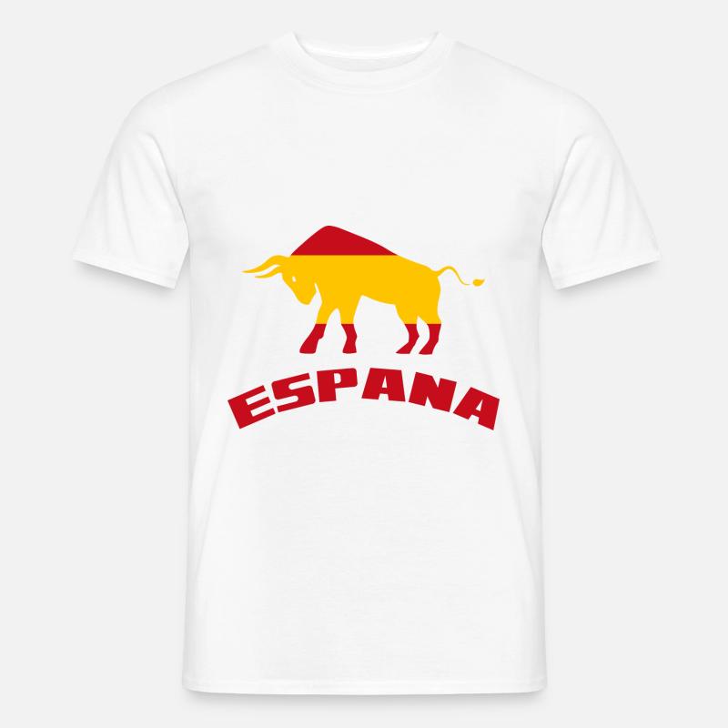 Espana - Spanischer Stier - Männer T-Shirt - Weiß