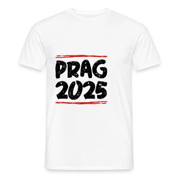 Prag 2025 Spruch - Männer T-Shirt - Weiß - Vorne - AI Model Male 178 dark (178cm)