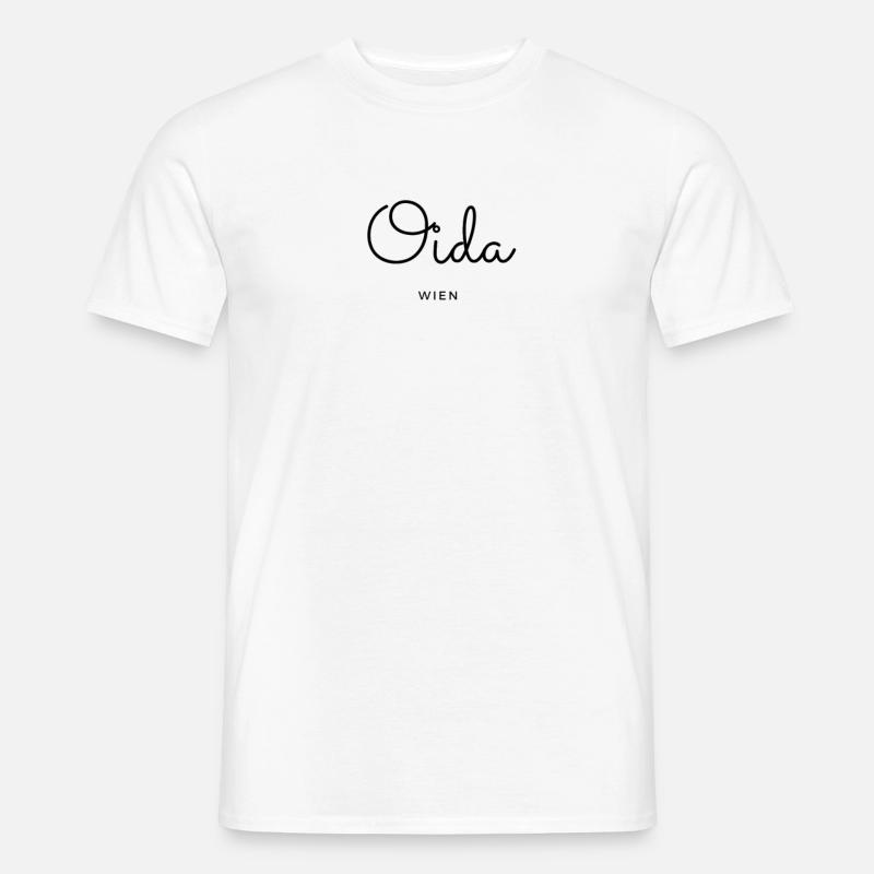 Oida Wien - Männer T-Shirt - Weiß