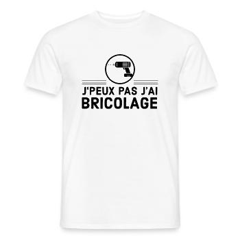 Bricolage - T-shirt homme - blanc - Devant - AI Model Male 178 dark (178cm)
