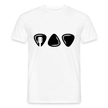 Gitarre Musik Plektrum Plentron Gitarrist - Männer T-Shirt - Weiß - Vorne - AI Model Male 178 dark (178cm)