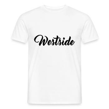 Westside Westen West - Men's T-Shirt - white - Front - AI Model Male 178 dark (178cm)