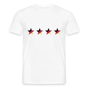 Deutschland 4 Sterne Fußball Weltmeister Germany - Männer T-Shirt - Weiß - Vorne - AI Model Male 178 dark (178cm)