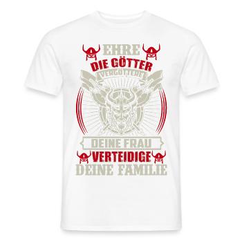 Ehre die Götter - Männer T-Shirt - Weiß - Vorne - AI Model Male 178 dark (178cm)