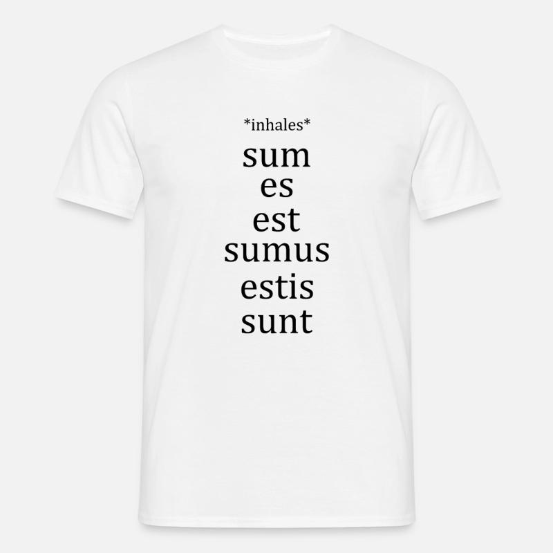 LatinSk sprog Sum bøjning Lærerstuderende - T-shirt til herrer - hvid