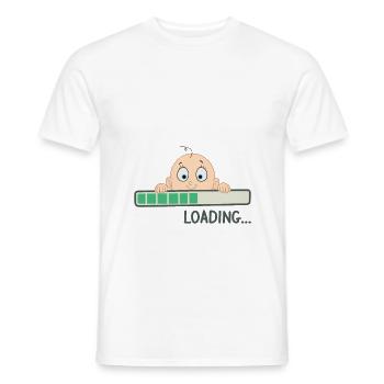 Loading Young pregnancy Expectant mother - T-shirt homme - blanc - Devant - AI Model Male 178 dark (178cm)