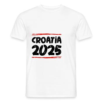 Croatia 2025 Spruch - Männer T-Shirt - Weiß - Vorne - AI Model Male 178 dark (178cm)