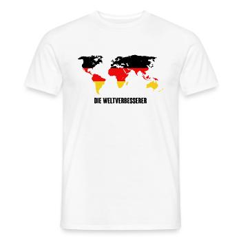 Germany: The do-gooder policy - Men's T-Shirt - white - Front - AI Model Male 178 dark (178cm)