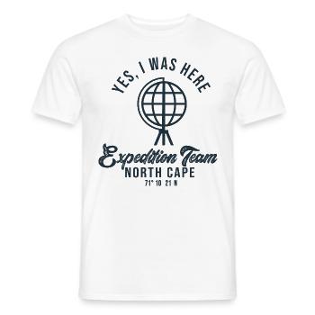 North Cape Nord Kapp Cap Nord - Men's T-Shirt - white - Front - AI Model Male 178 dark (178cm)