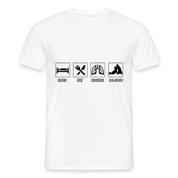 Brazilian Jiu-Jitsu BJJ - Men's T-Shirt - white - Front - AI Model Male 178 dark (178cm)
