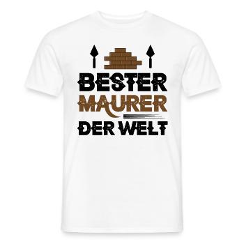 Bester Maurer der Welt - Männer T-Shirt - Weiß - Vorne - AI Model Male 178 dark (178cm)
