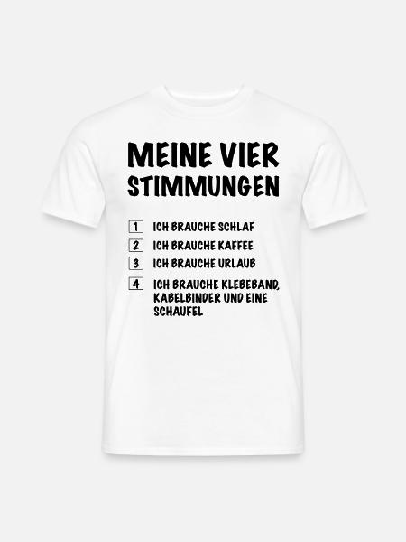 Meine Vier Stimmungen - Männer T-Shirt - Weiß
