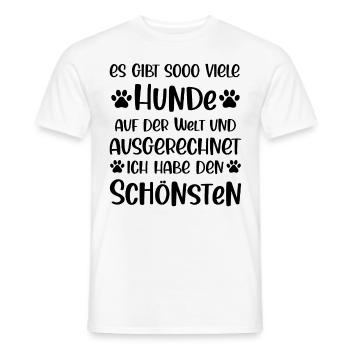 Es gibt so viele Hunde auf der Welt ausgerechnet - Männer T-Shirt - Weiß - Vorne - AI Model Male 178 dark (178cm)