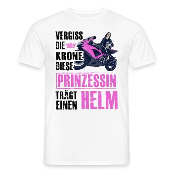 Vergiss die Krone diese Prinzessin trägt einen Hel - Männer T-Shirt - Weiß - Vorne - AI Model Male 178 dark (178cm)