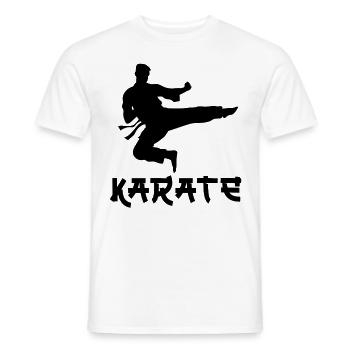 Karaté - T-shirt homme - blanc - Devant - AI Model Male 178 dark (178cm)