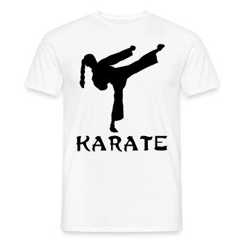 Karate - Männer T-Shirt - Weiß - Vorne - AI Model Male 178 dark (178cm)