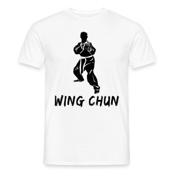 Wing Chun - T-shirt homme - blanc - Devant - AI Model Male 178 dark (178cm)