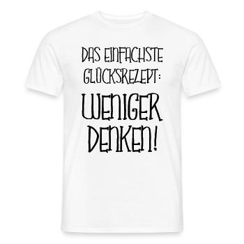 Zu Viel Denken Motivation Glück Haben Fun Geschenk - Männer T-Shirt - Weiß - Vorne - AI Model Male 178 dark (178cm)