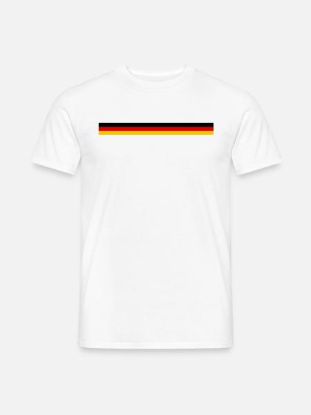 Deutschland Flagge Germany Deutsche Fahne Deutsch - Männer T-Shirt - Weiß