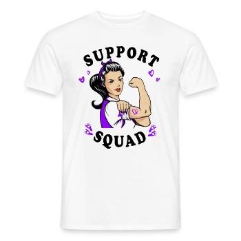 Premature Birth Conscious Purple Bow - Men's T-Shirt - white - Front - AI Model Male 178 dark (178cm)