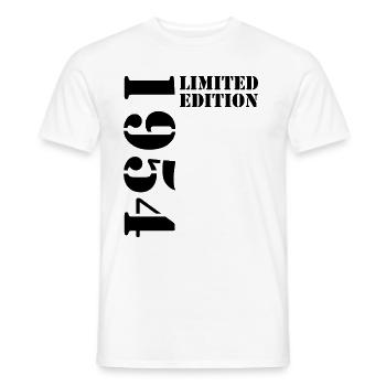 1954 édition limitée cadeau d’anniversaire femme mari - T-shirt homme - blanc - Devant - AI Model Male 178 dark (178cm)
