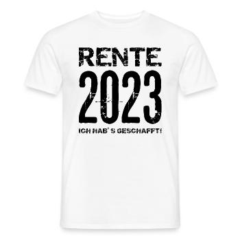 Ruhestand Rente Pension Renteneintritt Abschied - Männer T-Shirt - Weiß - Vorne - AI Model Male 178 dark (178cm)