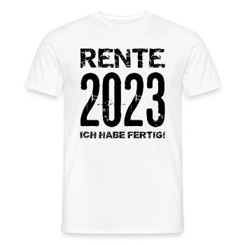 Ruhestand Rente Pension Renteneintritt Abschied - Männer T-Shirt - Weiß - Vorne - AI Model Male 178 dark (178cm)