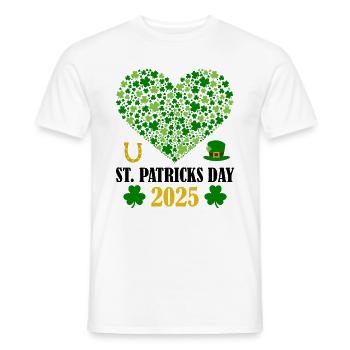 Accessoires de la Saint-Patrick Irlande Shamrock Décoration - T-shirt homme - blanc - Devant - AI Model Male 178 dark (178cm)