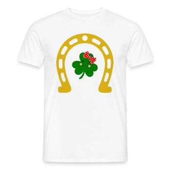 St Patricks Day Accessoires Ireland Shamrock Deko - Männer T-Shirt - Weiß - Vorne - AI Model Male 178 dark (178cm)