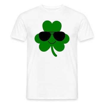 St Patricks Day Accessoires Ireland Shamrock Deko - Männer T-Shirt - Weiß - Vorne - AI Model Male 178 dark (178cm)