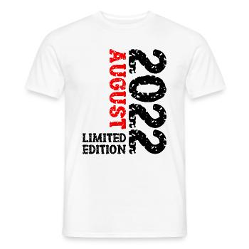 2022 August Limited Edition 1. Geburtstag Outfit - Männer T-Shirt - Weiß - Vorne - AI Model Male 178 dark (178cm)