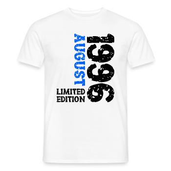 1996 August Limited Edition 27. Geburtstag Outfit - Männer T-Shirt - Weiß - Vorne - AI Model Male 178 dark (178cm)