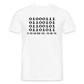 Drôle Lol Nerd Informaticien - T-shirt homme - blanc - Devant - AI Model Male 178 dark (178cm)