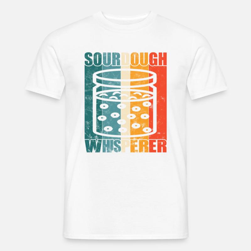 Sauerteig Whisperer - Brotbackfans - - Männer T-Shirt - Weiß