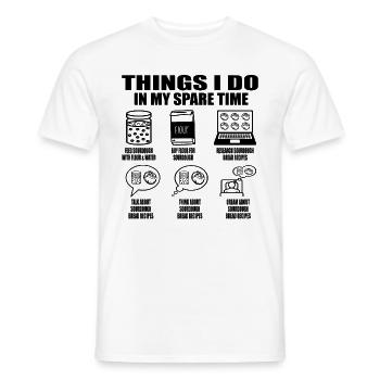 Ce que je fais pendant mon temps libre - - T-shirt homme - blanc - Devant - AI Model Male 178 dark (178cm)