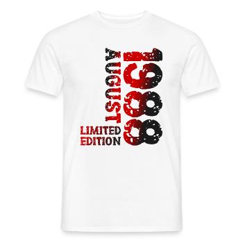 1988 August Limited Edition 35. Geburtstag Outfit - Männer T-Shirt - Weiß - Vorne - AI Model Male 178 dark (178cm)