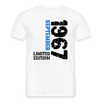1967 September Limited Edition 56th Birthday Deco - Men's T-Shirt - white - Front - AI Model Male 178 dark (178cm)