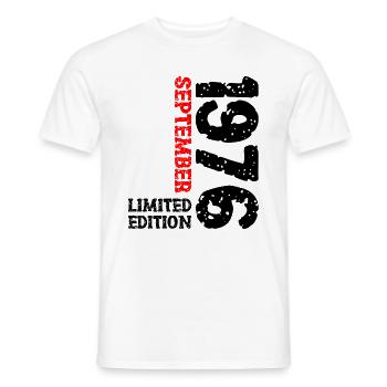 1976 September Limited Edition 47. Geburtstag Deko - Männer T-Shirt - Weiß - Vorne - AI Model Male 178 dark (178cm)